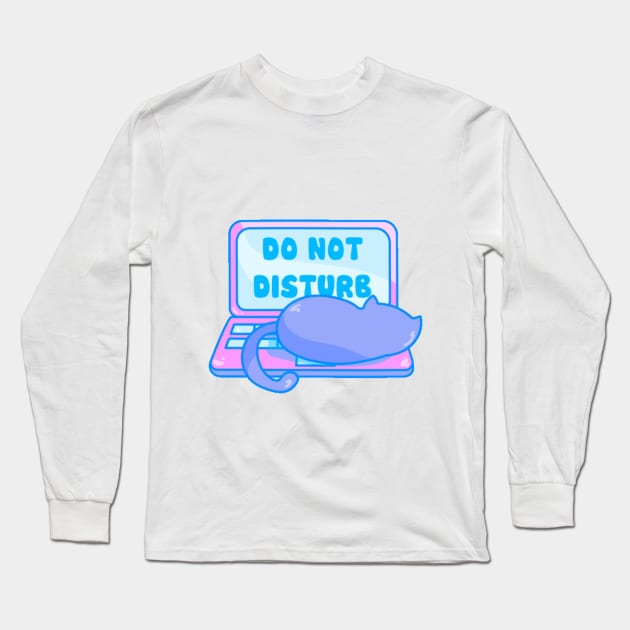 Funny Cat Do Not Disturb T-shirt Mug Coffee Mug Apparel Hoodie Sticker Gift Long Sleeve T-Shirt by MushMagicWear